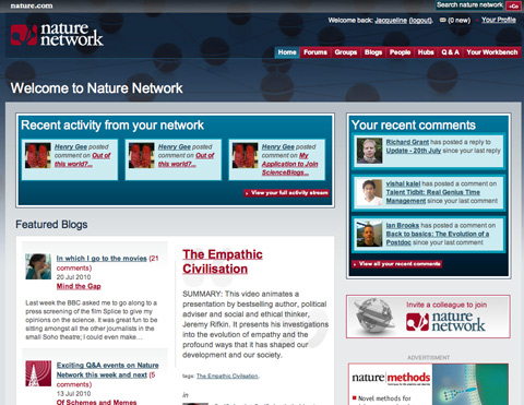 nature science social network