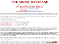 MNIST Database of handwritten digits