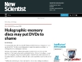 300 Gb Holographic-Memory Discs Coming in 2006