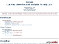 USC CS 599: Content Detection and Analysis for Big Data