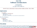 USC CS 578: Software Architectures